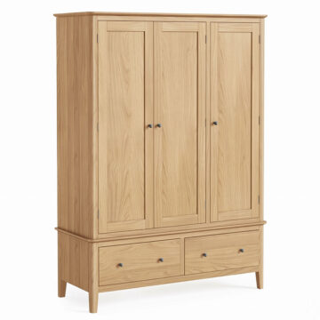 Dover Light Oak Triple Wardrobe