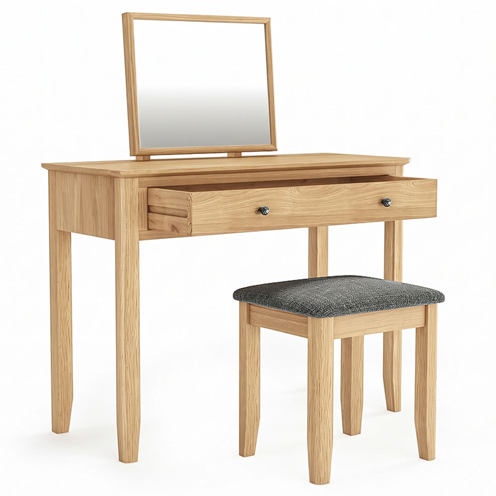 Dover Light Oak Dressing Table Set