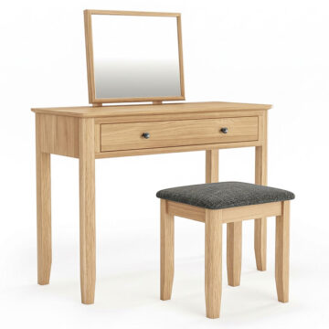 Dover Light Oak Dressing Table Set