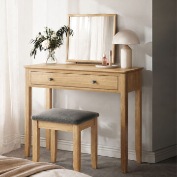 Dover Light Oak Dressing Table Set