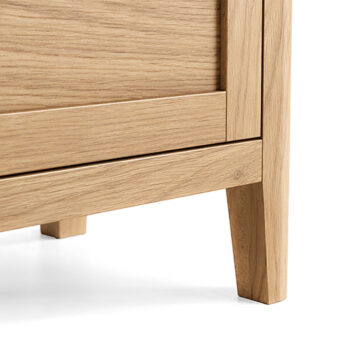 Dover Light Oak Storage Bench | Assembled