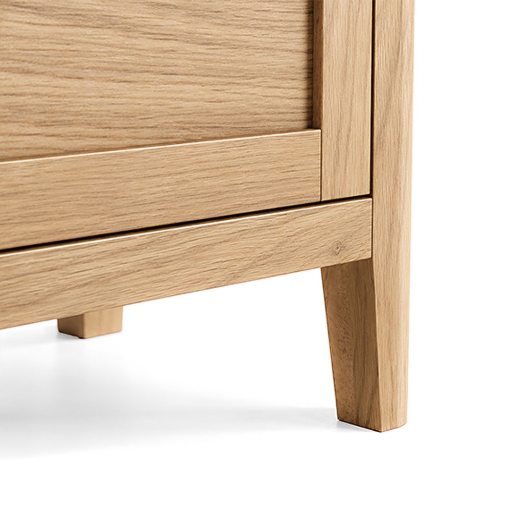 Dover Light Oak Storage Bench | Assembled