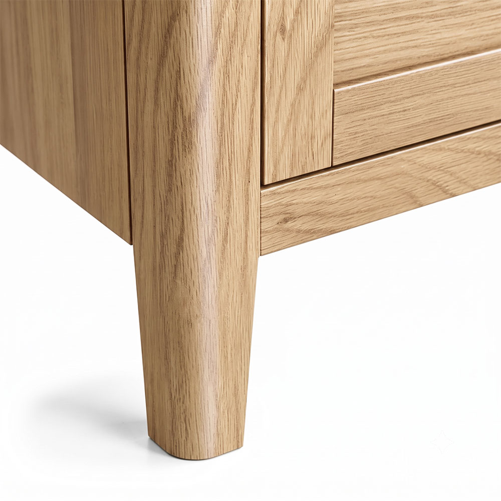 Dover Light Oak Storage Bench | Assembled