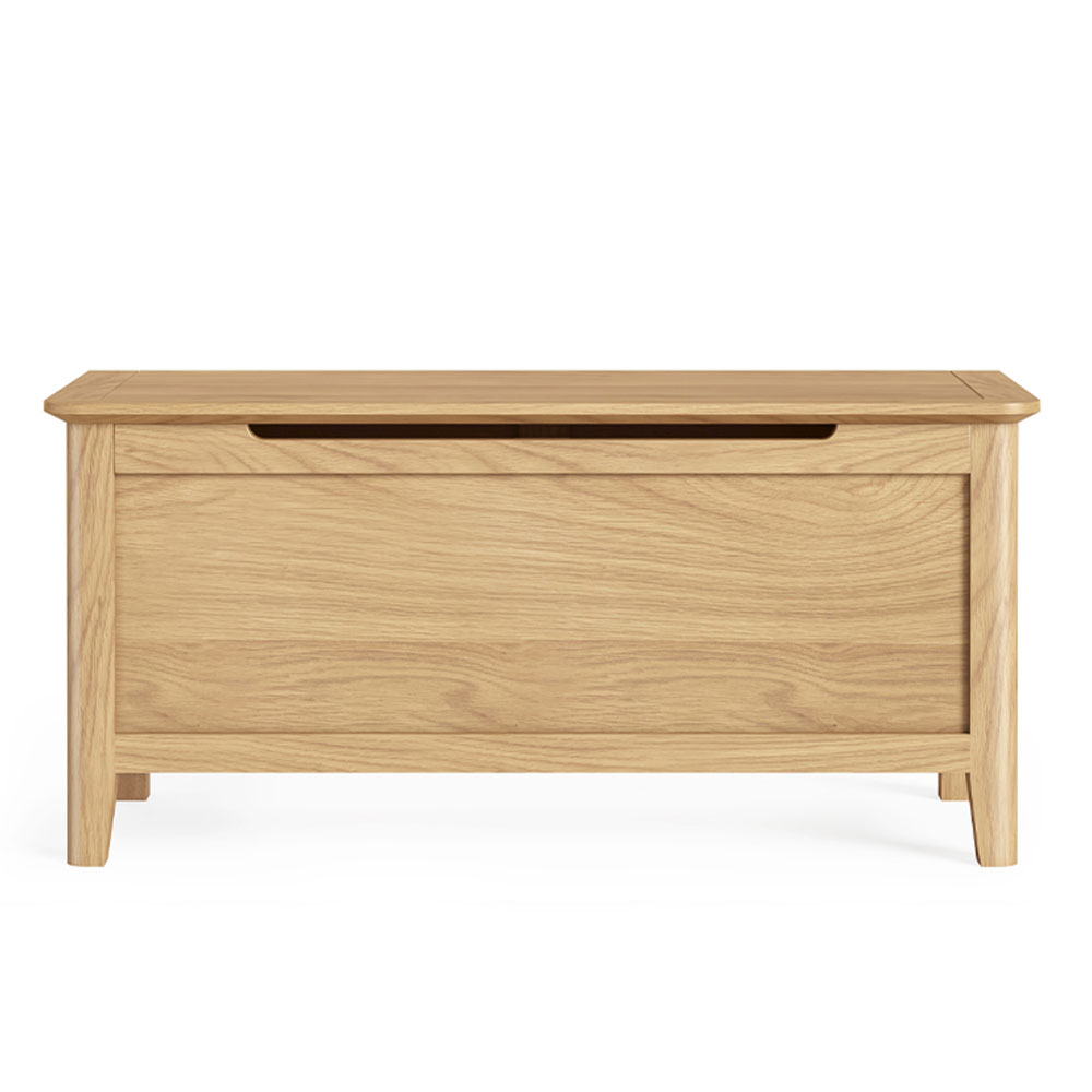 Dover Light Oak Blanket Box | Assembled