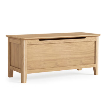Dover Light Oak Blanket Box | Assembled