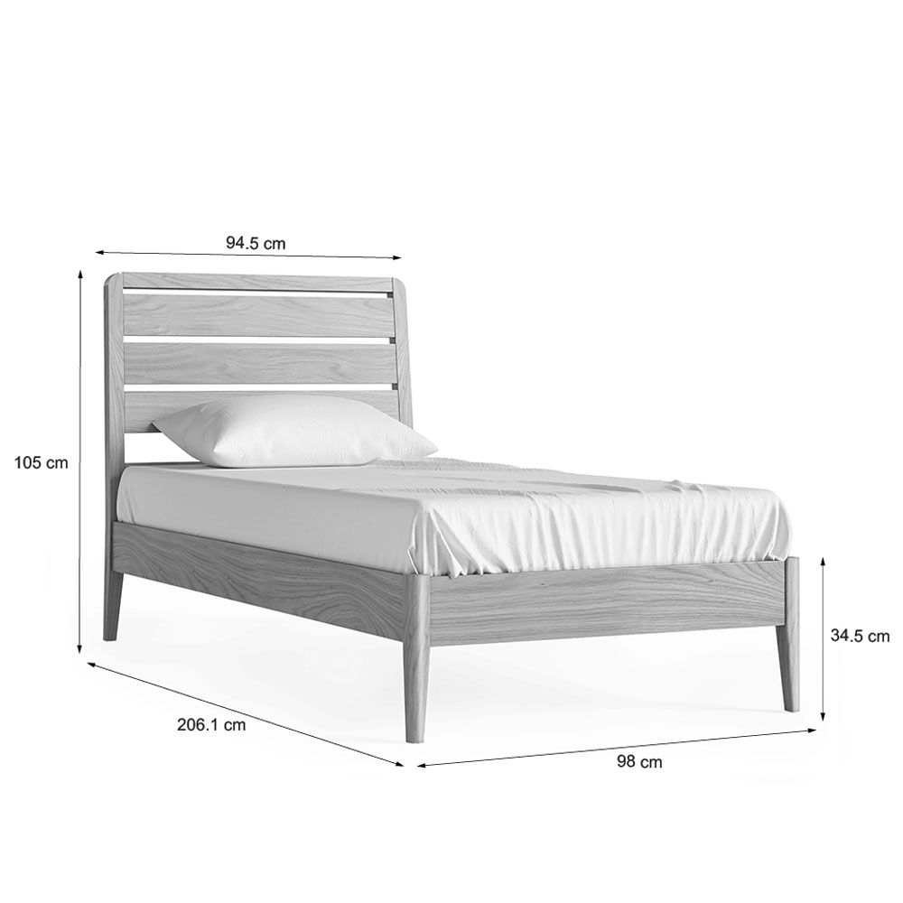 Dover Light Oak 3' Single Bed