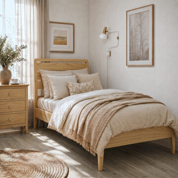 Dover Light Oak 3' Single Bed