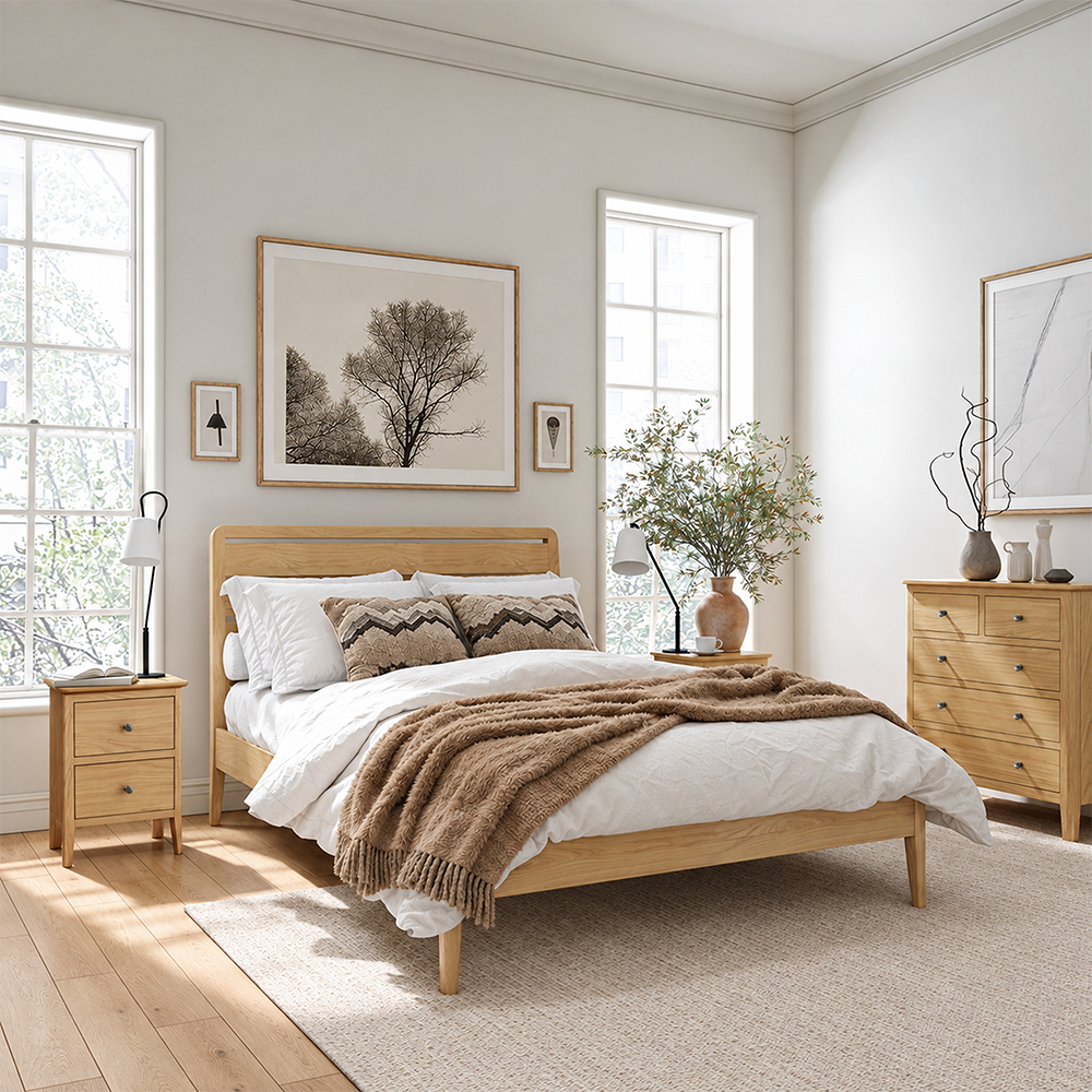 Dover Light Oak 4'6 Bed