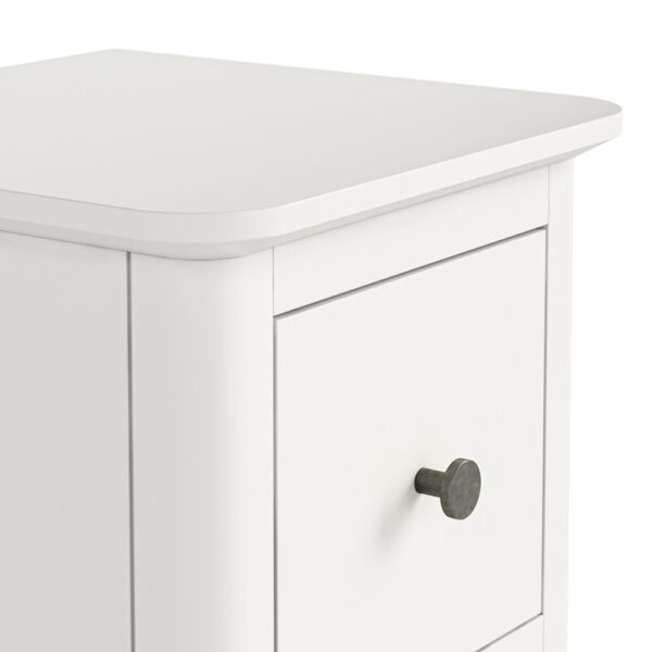 Folkestone White Narrow Bedside Cabinet | Fully Assembled | Clearance