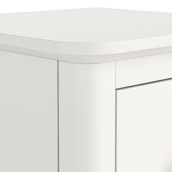 Folkestone White Narrow Bedside Cabinet | Fully Assembled | Clearance