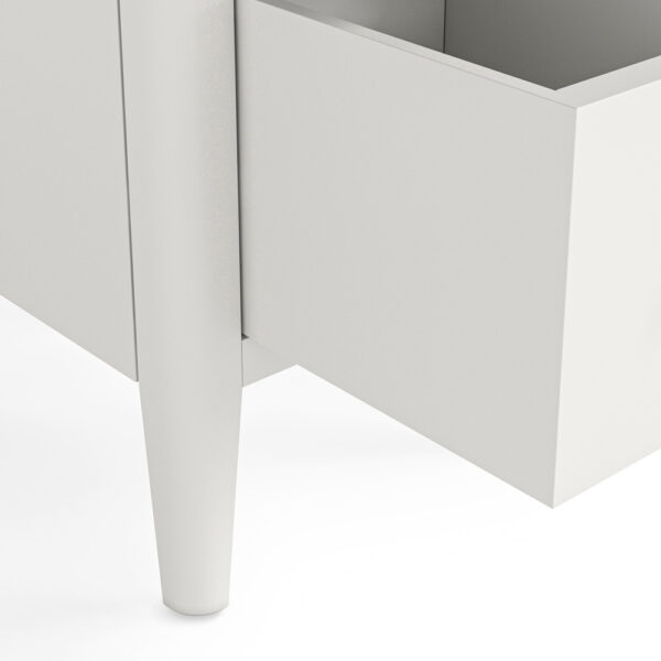 Folkestone White Narrow Bedside Cabinet | Fully Assembled | Clearance