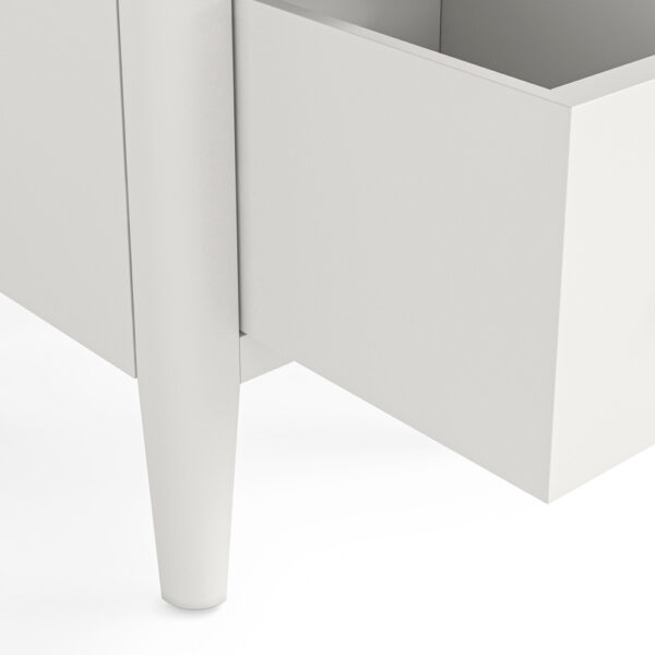 Folkestone White Bedside Cabinet | Fully Assembled