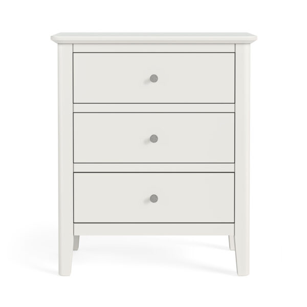 Folkestone White Chest of 3 Drawers | Fully Assembled