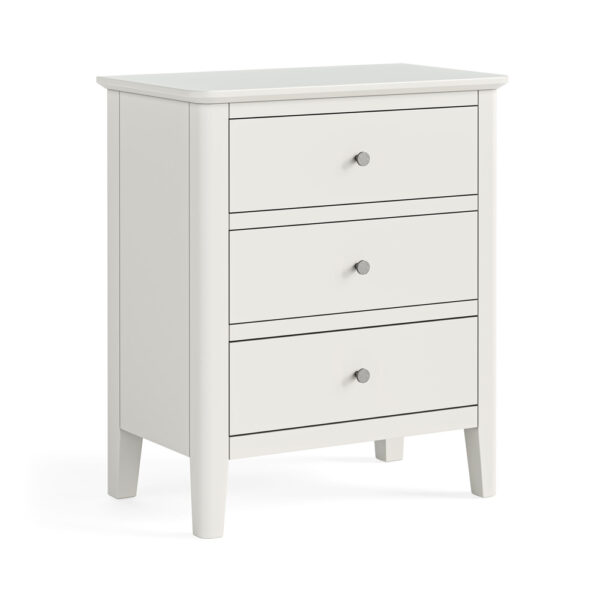 Folkestone White Chest of 3 Drawers | Fully Assembled