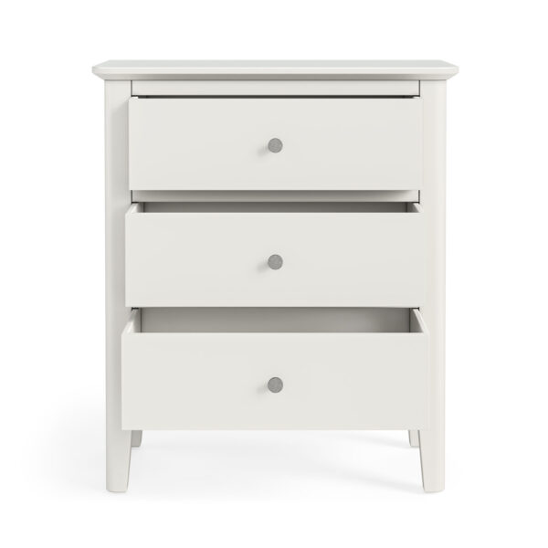 Folkestone White Chest of 3 Drawers | Fully Assembled