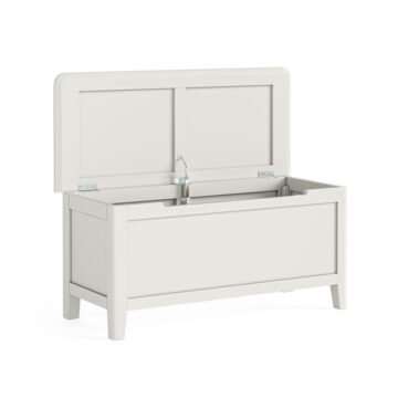 Dover White Blanket Box | Assembled
