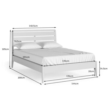 Dover White 4’6 Double Bed