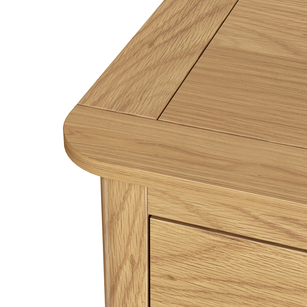 Dover Light Oak 5 Drawer Tallboy | Assembled | Clearance