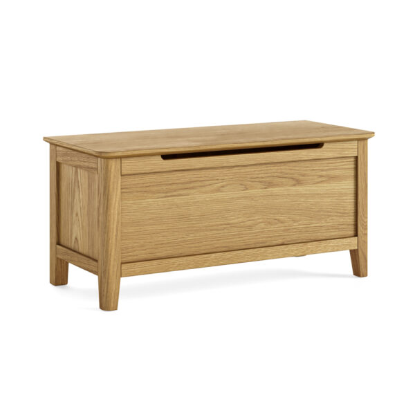 Dover Light Oak Blanket Box | Assembled