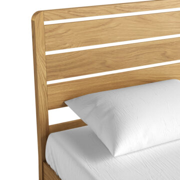 Dover Light Oak 5′ King Size Bed | Clearance