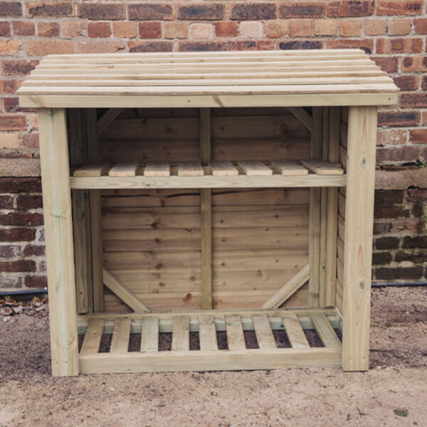 4Ft X 4Ft Log Store With Kindling Shelf | Assembly Required