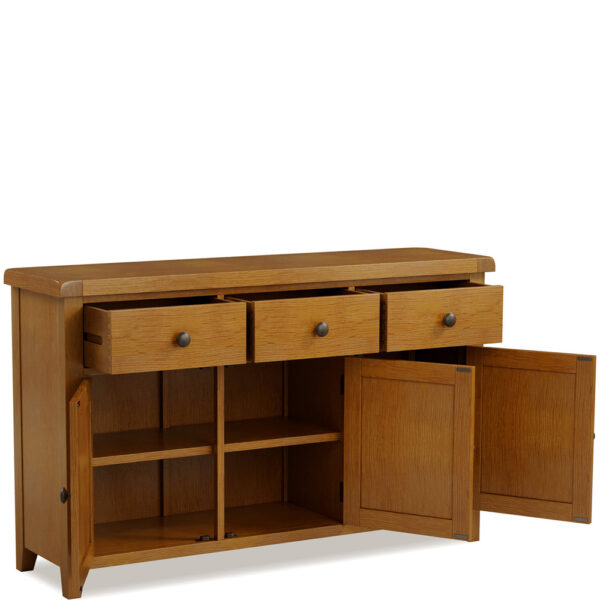 Easton Oak 3 Door 3 Drawer  Sideboard | Fully Assembled