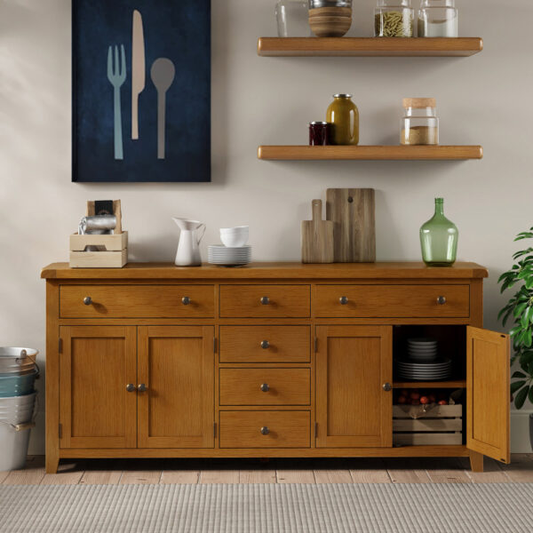 Easton Oak Multi Sideboard | Fully Assembled