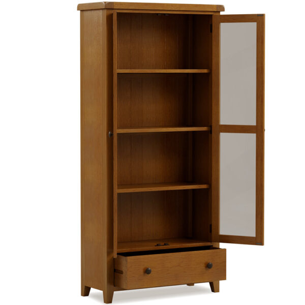 Easton Oak Display Cabinet | Fully Assembled