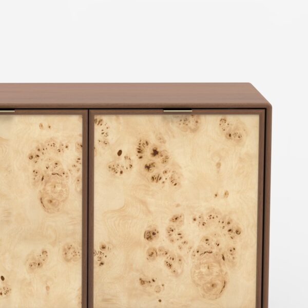 Metro Burl Three Door Cabinet | Assembly Required