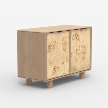 Metro Burl Two Door Cabinet
