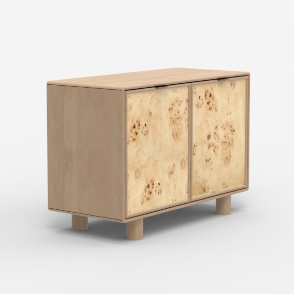 Metro Burl Two Door Cabinet