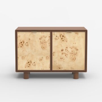 Metro Burl Two Door Cabinet