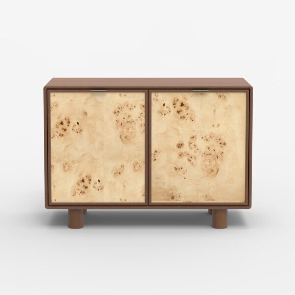 Metro Burl Two Door Cabinet