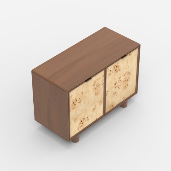 Metro Burl Two Door Cabinet | Assembly Required