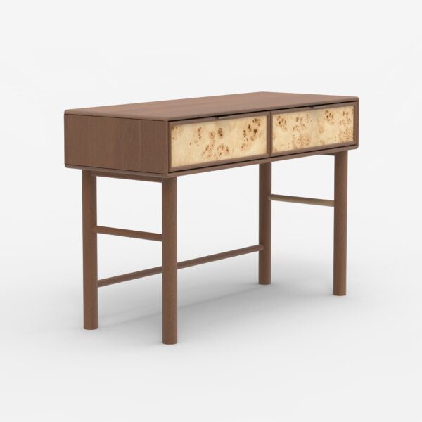 Metro Burl Two Drawer Console Table | Assembly Required