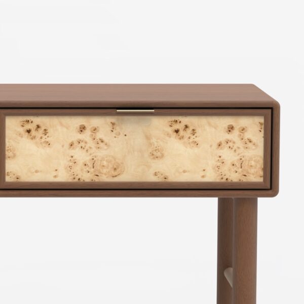 Metro Burl Two Drawer Console Table | Assembly Required
