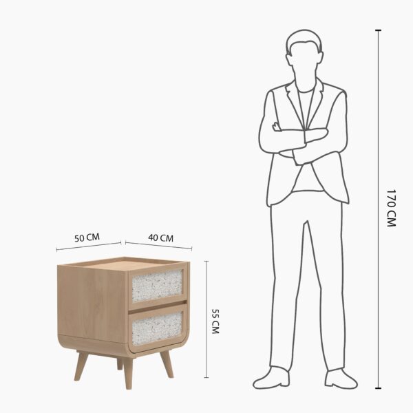 Oxen Two Drawer Side Table | Assembly Required