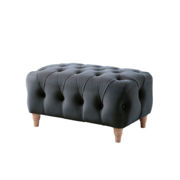 Weston – Footstool Velvet Midnight Blue