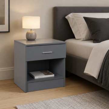 Shevington Grey 1 Drawer Nightstand