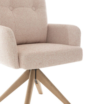 Cosgrove Blush Pink Fabric Dining Chair