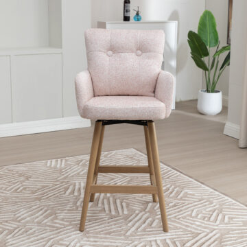 Cosgrove Fabric Counter Stool Blush Pink