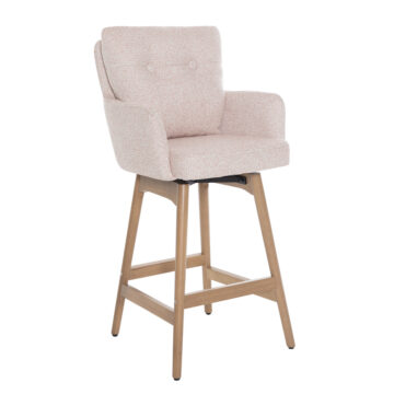 Cosgrove Fabric Counter Stool Blush Pink