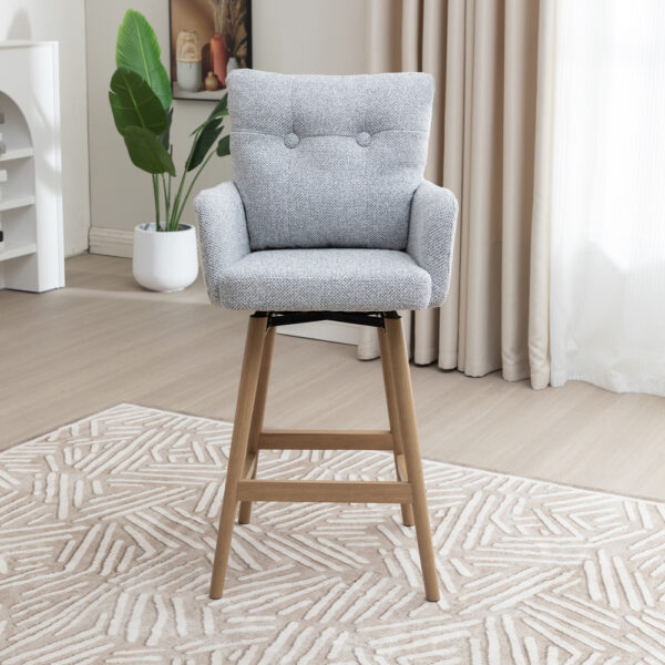 Cosgrove Fabric Counter Stool Silver Grey | Assembly Required