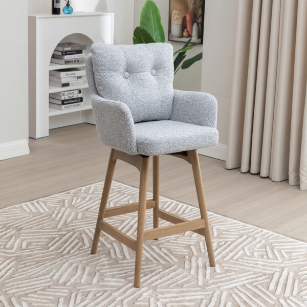 Cosgrove Fabric Counter Stool Silver Grey | Assembly Required