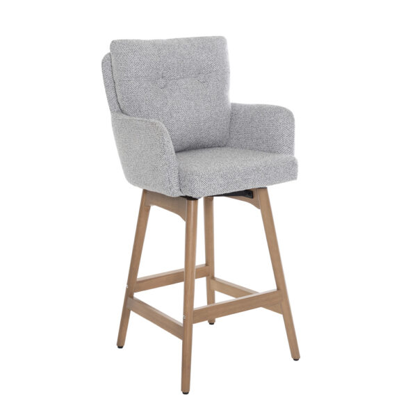 Cosgrove Fabric Counter Stool Silver Grey | Assembly Required