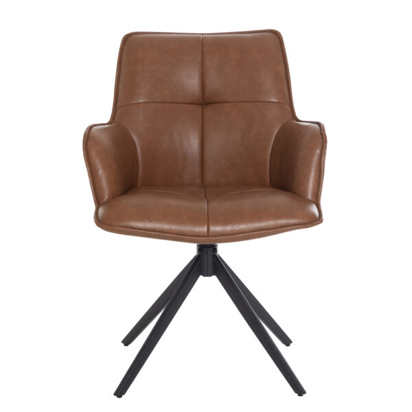 Harley Dining Chair Tan PU | Assembly Required