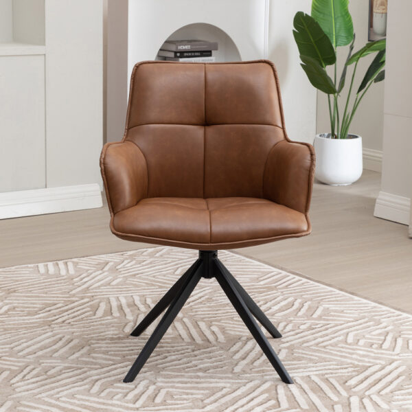 Harley Dining Chair Tan PU | Assembly Required
