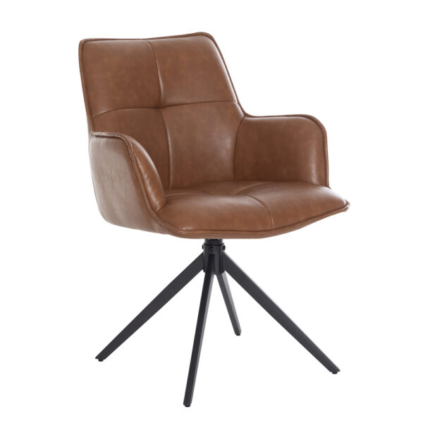 Harley Dining Chair Tan PU | Assembly Required