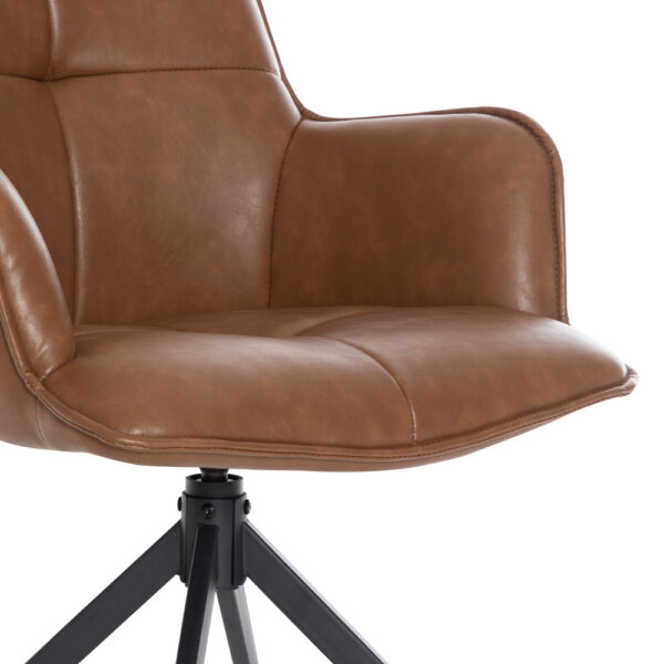 Harley Dining Chair Tan PU | Assembly Required