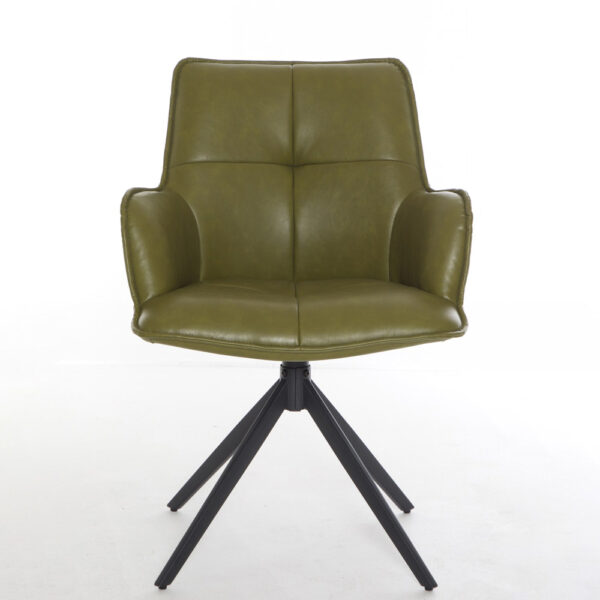 Harley Dining Chair Green PU | Assembly Required